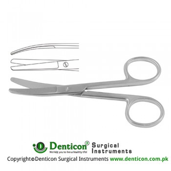 Operating Scissor Curved - Blunt/Blunt Stainless Steel, 18.5 cm - 7 1/4"